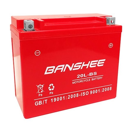 Banshee Banshee 20l-bs-bansjhee-gs1 12V 18Ah Yuasa YTX20L-BS Motorcycle ATV UTV YUAM320BS Maintenance Free Battery - 4 Years Warranty 20l-bs-bansjhee-gs1